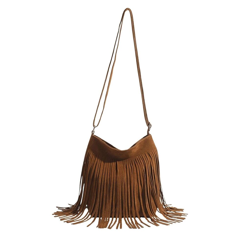 Women's Fringe Bags Adjustable Strap Tassel Crossbody Bags Hippie
